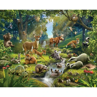Afbeelding van Walltastic Dierenbos Forest Friends 43060 6P