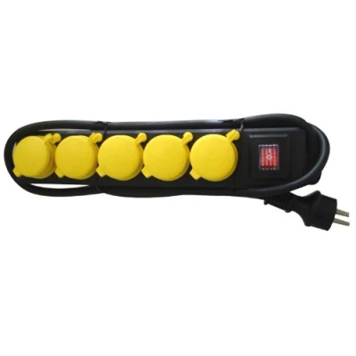Afbeelding van UNITEC 47555 FR tafelstopcontact, IP44,5f, 1,5m, H07RN F3G1,5mm², sw/ge