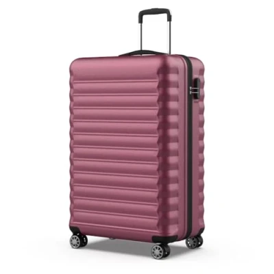 Afbeelding van NUMADA Grote reiskoffer, 25 kg, Upfly 28 inch ABS (75 x 49 29 cm) met cijferslot en 4 dubbele wielen 360, robuust, licht, binnenin verdeeld, bordeaux, 5. 3. Grande (L)