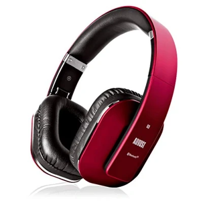 Afbeelding van August EP650 Bluetooth v4.2 NFC koptelefoon met aptX Low Latency draadloze over ear hoofdtelefoon individueel geluid rood