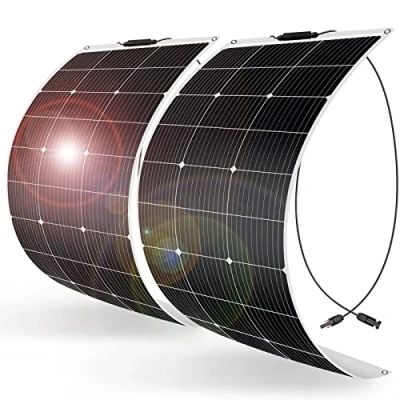 Afbeelding van DOKIO Zonnepanelen 2 * 100W Flexibel 200W 18V Monokristallijn voor Camper Tent Auto Boot 12V Batterij opladen