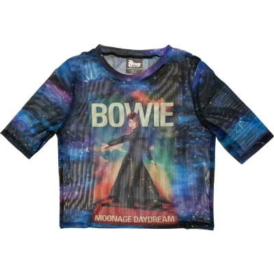 Afbeelding van David Bowie Moonage 11 Fade Crop top XS Blauw