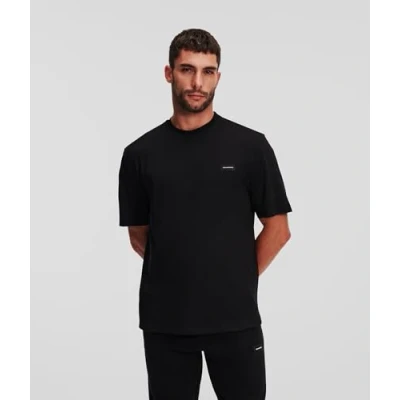 Afbeelding van KARL Lagerfeld Essential LOGO Tshirt basic, Heren, Maat: XS, Black