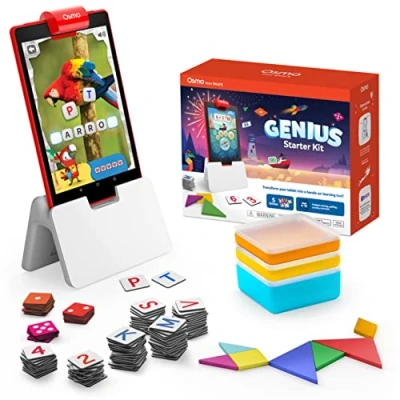 Afbeelding van Osmo Genius Starter Kit voor Fire Tablet 5 educatieve leerspellen 6 10 jaar Spelling, wiskunde, creativiteit en meer STEM speelgoed ( Inclusief Base exclusief Amazon)