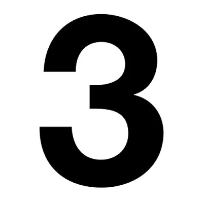 Afbeelding van iSecur Cijferstickers nr. 3 in zwart, hoogte 10 cm, zelfklevend huisnummer, cijfer om op te plakken, voor buiten, brievenbus, deur, weerbestendig, kfz_673_3