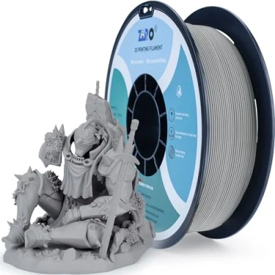 Afbeelding van ZIRO Matte PLA Filament 1.75mm, 1KG 3D Printer Filament, High Toughness PLA,Dimensional Accuracy +/ 0.03mm, Gray
