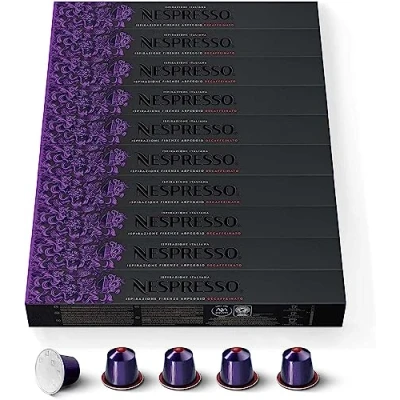 Afbeelding van NESPRESSO Ispirazione Firenze Decaffeinatio Arpeggio, donkere roosting, 100 koffiecapsules