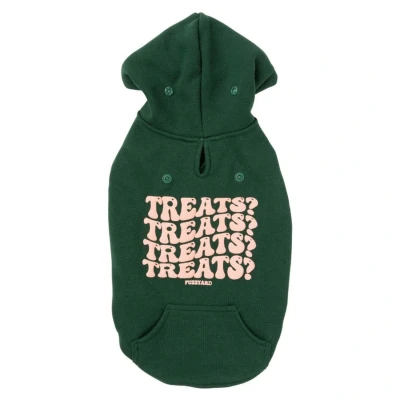 Afbeelding van Fuzzyard Treats Hoodie Donkergroen Hondenkleding 60 cm