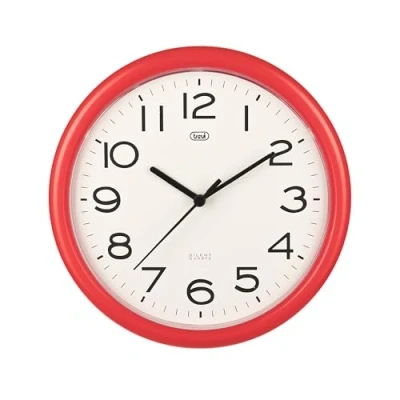 Afbeelding van Trevi OM3301 Volledig stille 25,5 cm diameter wandklok Rood