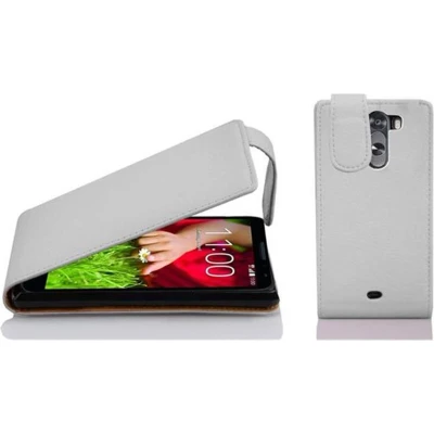 Afbeelding van Cadorabo Hoesje geschikt voor LG G2 MINI in MAGNESIUM WIT Beschermhoes flip design Case Cover van getextureerd imitatieleer