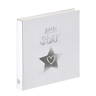 Afbeelding van Walther Little Star Babyalbum 28 x 30,5 cm 50 pagina&#039;s Wit met zilveren folie opdruk