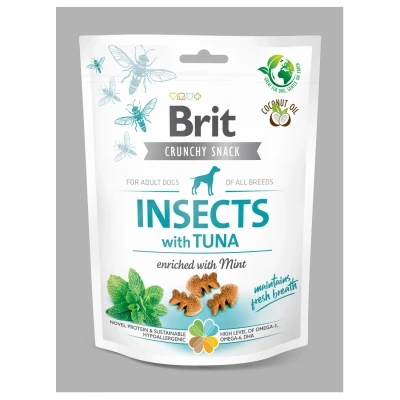 Afbeelding van Brit Dog Crunchy Cracker 200 g Hondensnacks Insecten&amp;Tonijn&amp;Munt