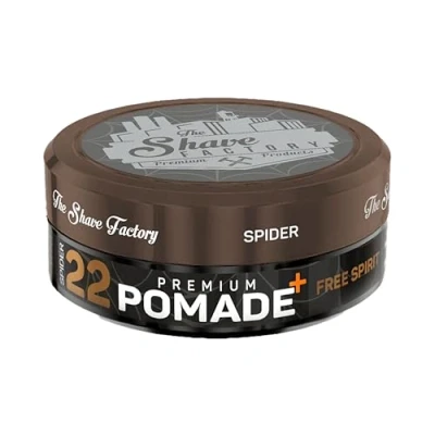 Afbeelding van The Shave Factory Premium Pomade Professionele Haarstyling voor Mannen met Langdurige Hold, Glans en Controle Barbers, Kapperskwaliteit 150ML (22 Free Spirit)