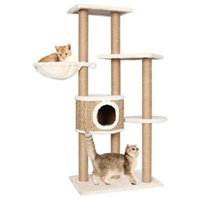 Afbeelding van vidaXL Kattenmeubel met krabpalen 126 cm zeegras