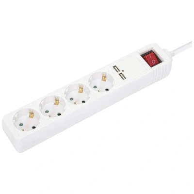 Afbeelding van Manhattan 168342 power uitbreiding 2 m 4 AC uitgang(en) Binnen Wit