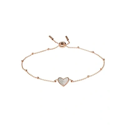 Afbeelding van Fossil JF03647791 Armband Vintage Glitz staal rosekleurig 16,5 19 cm