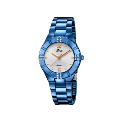 Afbeelding van Lotus Femme 18247/3 Analoog kwartshorloge met Métal armband, blauw crèmewit, lichtbruin, M, armband