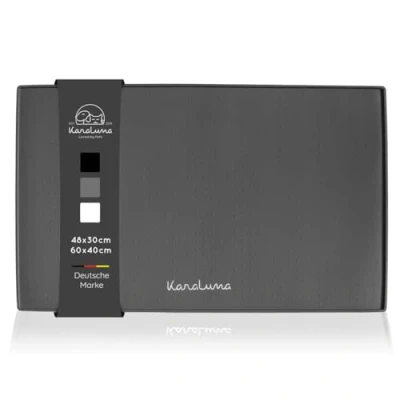 Afbeelding van Premium siliconen bakonderlegger, 48 x 30 cm (grijs, vierkant), voedermat, kattenvoeronderlegger, voederbak, hondenbak, volautomatische koffiebak, mat, siliconenmat