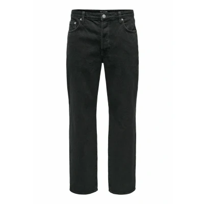 Afbeelding van Only &amp; Sons Relaxed fit jeans, Heren, Maat: 32x34, Washed black