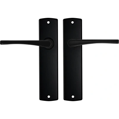 Afbeelding van Deurklink met blindschild AXA Curve Vlinder (Aluminium, Zwart)