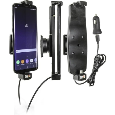 Afbeelding van Brodit verstelbare houder lader Samsung Galaxy S8+/S9+/S10+ met USB sig.plug 12/24V