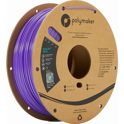 Afbeelding van Polymaker PB01008 PolyLite Filament PETG Hittebestendig, Hoge treksterkte 1.75 mm 1000 g Lila 1 stuk(s)