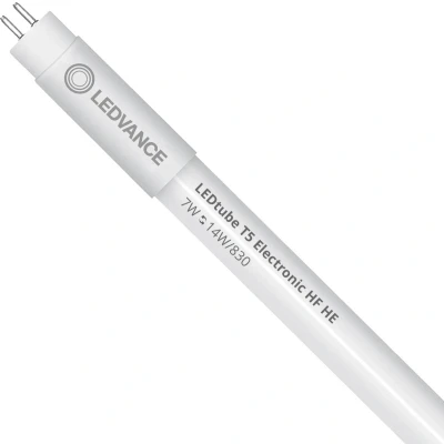 Afbeelding van ledvance ledbuis t5 hf high efficiency performer g5 7w 900lm 3000k cri80 mat wit ip20 dxl 16x563mm 4099854029448