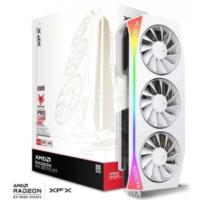 Afbeelding van XFX Mercury AMD Radeon RX 9070 XT OC White Gaming Edition Videokaart