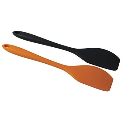 Afbeelding van Fackelmann 40368 siliconen spatel, 28,5 x 5,7x1,5 cm, Soft Collection, (zwarte of oranje kleur), verschillende kleuren, 1 stuk