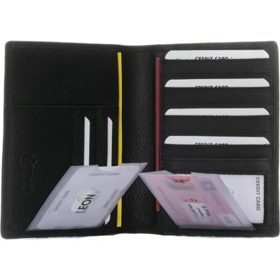 Afbeelding van Paspoort hoesje Compact Leer Zwart