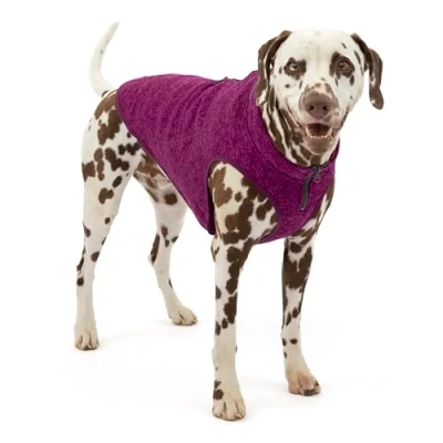 Afbeelding van Kurgo K9 Core hondentrui, het hele jaar door trui voor honden, hondenfleece vest, gebreide fleece huisdierjas, voering, lichtgewicht, ritssluiting harnas, verstelbare hals, violet, L