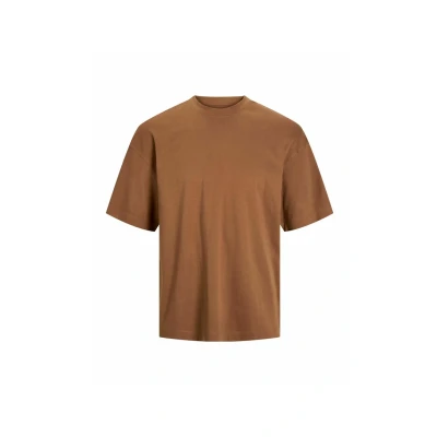 Afbeelding van Jack &amp; Jones Einfarbiges Kurzarm Dropped Shoulder Tshirt basic, Heren, Maat: Large, Mocha bisque