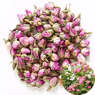 Afbeelding van TooGet Geurige Natuurlijke Roze Rozenknoppen Rozenblaadjes Organische Gedroogde Rosa Damascena Groothandel 2 OZ