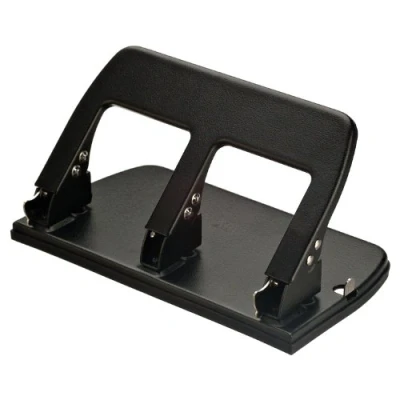 Afbeelding van Officemate Medium Duty 3 gaats Punch met ergonomisch handvat, capaciteit 30 vel, zwart (90088)