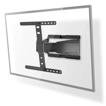 Afbeelding van Nedis Draai en Kantelbare TV Muurbeugel 43 90 &quot; Maximaal schermgewicht: 50 kg Kantelbaar Draaibaar Minimale muurafstand: 19.6 mm 2 Draaipunt(en) ABS / Metaal Zwart