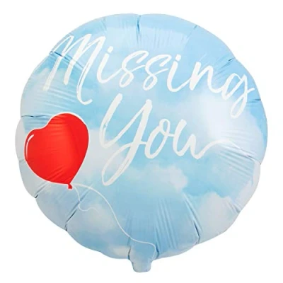 Afbeelding van Folat Folieballon Missing You Blauw 45 cm