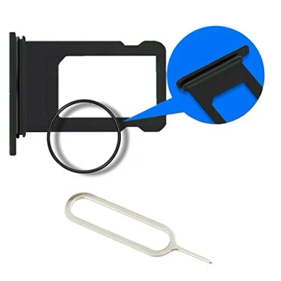 Afbeelding van MMOBIEL Sim Tray Kaart Houder Nano Slot voor iPhone SE 2020 / 8 (Zwart)