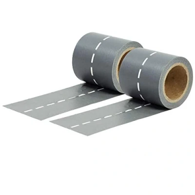 Afbeelding van 2 Rollen Washi Tape Straat om tafels te ontwerpen Ontwerp je wegennet met speelgoedauto&#039;s spelen Masking Set voor kinderen en DIY projecten.