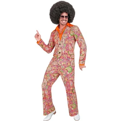 Afbeelding van Widmann Hippie Kostuum So Into The 60s Patrick Paisley 2delig Man Rood Small Carnavalskleding Verkleedkleding