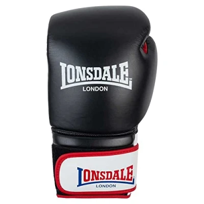 Afbeelding van Lonsdale Winstone Leren Bokshandschoenen Zwart 12 oz