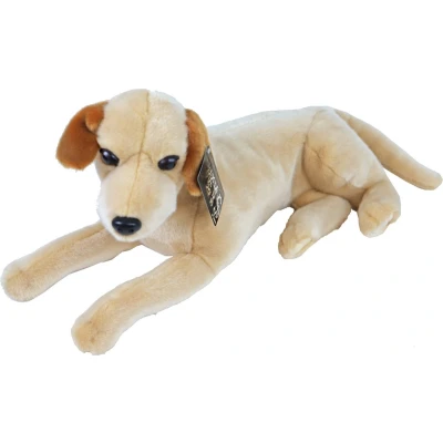 Afbeelding van Boony Natural Decoration pluche labrador blond 53 cm liggend Gebr. de Boon