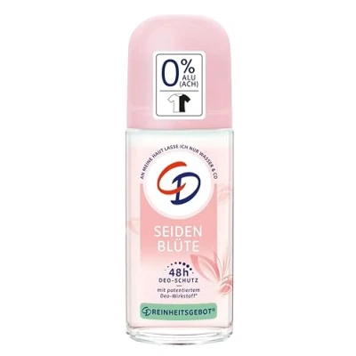 Afbeelding van CD Deo Roll On &#039;zijdebloesem&#039; 1 x 50 ml, deodorant zonder aluminiumzouten, langdurige bescherming voor 48 uur, veganistisch huidverzorgingsproduct, geschikt de gevoelige huid