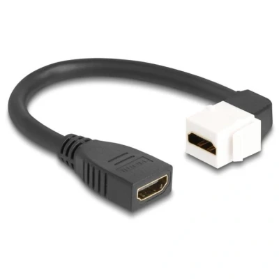 Afbeelding van Delock Keystone Modul Kabel HDMI Buchse zu 90 gewinkelt 8K 60 H