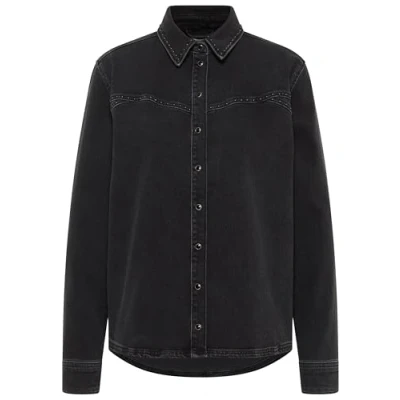Afbeelding van Mustang Overhemdblouse, Dames, Maat: 40, Schwarz