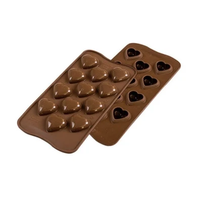 Afbeelding van Silikomart Siliconen Bonbonvorm Hart (12x) 3,1x3x1,5cm