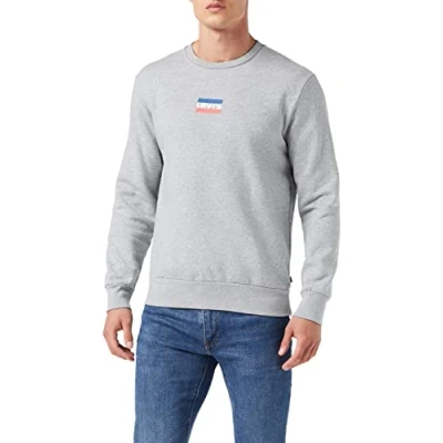 Afbeelding van Levi&#039;s Standard Graphic CREW Sweater, Heren, Maat: Small, Midtone heather
