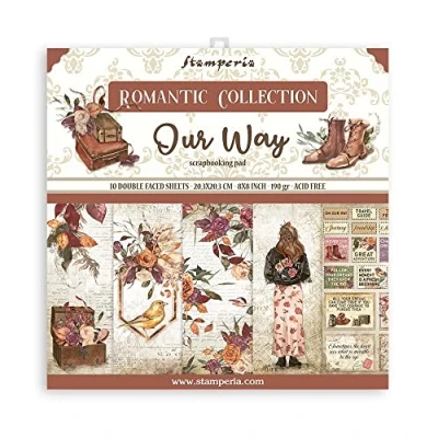 Afbeelding van Stamperia International Mini Scrapbooking Pad Our Way, Veelkleurig, 8 x inch (SBBS64)