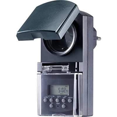 Afbeelding van Sygonix SY 5044422 Stopcontact schakelklok Digitaal Weekprogramma 1800 W IP44 Countdown functie, Toevalsfunctie