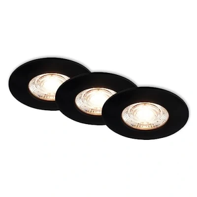 Afbeelding van Briloner LED plafondinbouwspot Kulana Mini IP44 per 3 zwart