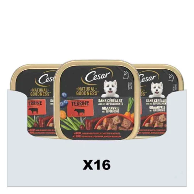 Afbeelding van 16x Cesar Natural Goodness Alu Paté Rund Graanvrij 100 gr